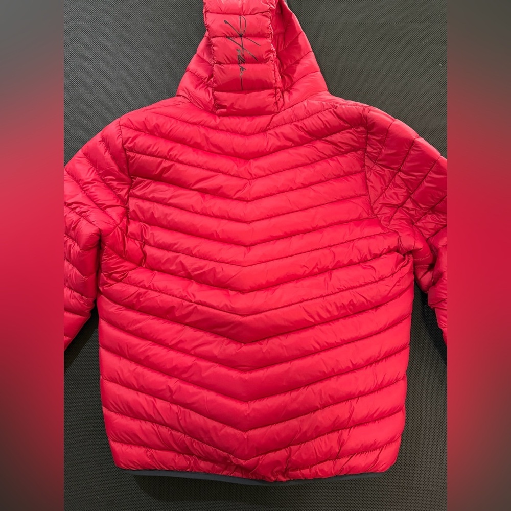 Hollister Vibrant Red Hooded Puffer Jacket - Picture 5 of 5